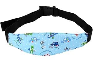 MenYiYDS Fascia Testa Seggiolino Auto,Poggiatesta Auto Bambini,Cintura di sicurezza Seggiolini auto Seggiolino auto Poggiatesta regolabile per bambini Proteggi collo/spalle (blu)