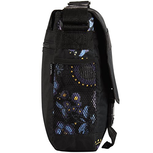 DANIEL RAY Umhängetasche ISORA Schultertasche Damen Laptop Tasche Notebook Messenger Schwarz - 7