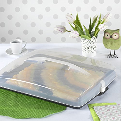 Xavax 00111497 Transportbox, Kunststoff, anthrazit / transparent, 37.8 x 49.7 x 11.5 cm - 3