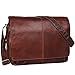 Produktbild STILORD 'Alex' Vintage Ledertasche Männer Frauen Businesstasche zum Umhängen 15,6 Zoll Laptoptasche Aktentasche Unitasche Umhängetasche Leder, Farbe:Cognac - Dunkelbraun