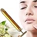 24K Golden Pulse Roller - T Shape Electric Anti-aging Pulse Skin Care - Facial Skin Tightening Roller Massager - Face-lift Firming Electric Vibration Massager - Anti Wrinkles Eliminate Dark Beauty Bar