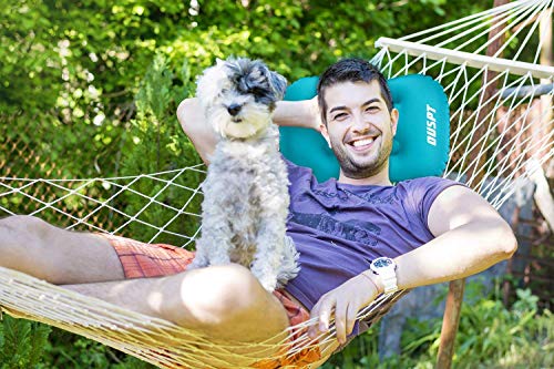 Aufblasbares Camping Kissen,Aufblasbares Kopfkissen,Leichtes Reisekissen Luft-Kissen,Camping Pillow für Camping, Reise, Draußen Bequemen Schlaf Kissen … (Blau) - 8