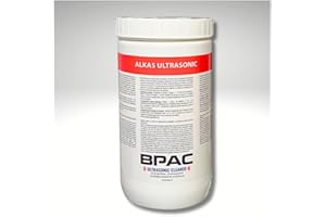 BPAC ALKA5 Détergent ultrason puissant Alcalin en poudre, Pot de 1 Kg, Nettoyage Ultrason Tous Matériaux - Produit Ultrason Fabriqué en France - 1 KG - Economique : dilution de 3 à 5%