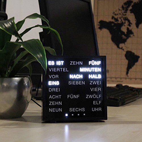 LED Wort Uhr Word Clock Tischuhr Deutsch - 4