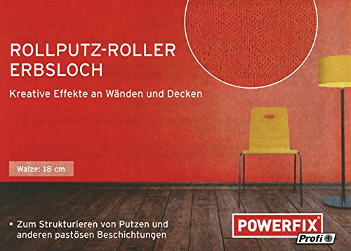 POWERFIX® Erbsloch Rollputz-Roller – 18 cm Walze mit Griff - 4