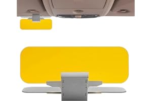 TAOLE Visiera Parasole Per Auto, Antiriflesso Estensione Alette Parasole Per Giorno E Notte 2 In 1 Anti UV HD Visiera Per Parabrezza Clip Universale Occhiali Con Visiera Parasole