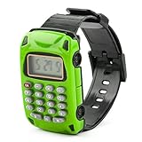 DealMux Home School Abnehmbare Armband Uhr Car Design 8 Digit elektronischen Taschenrechner grün
