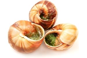 LONDON GROCERY Frozen Snails in Garlic Butter 125g x 10 Trays | Premium French Escargot | Ready to Cook Gourmet Starter | Frozen Appetiser with Garlic & Herb Butter | Restaurant & Home Use
