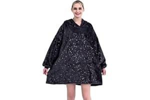 EA ARENA Hoodie Blanket,Oversized Ultra Soft Sherpa Fleece Warm Cosy Oversized Wearable Giant Sweatshirt Throw Onesize Fits All For Women Girls Adults Men Boys Kids Big Pocket