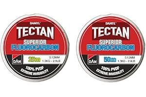 Dam DAMYL TECTAN Superior FluoroCARBON - Cable de guía (bobina de 25 m o 50 m, de 0,28 mm - 0,80 mm, 5,4 kg - 29,2 kg)