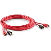 Nakamichi RCA Cable Oxygen Free Copper (OFC) 2 Male to 2 Male Stereo Audio Auxiliary Subwoofer for Home Theater Amplifier Hi-