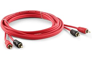 Kabel Nakamichi RCA z miedzi beztlenowej (OFC) 2-męski na 2-męski Audio Stereo Subwoofer Przewód pomocniczy do wzmacniacza kina domowego Systemy Hi-Fi Głośniki samochodowe Odbiornik (2 m)