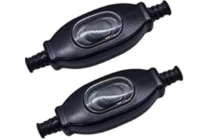 HALOULENI 2 Pcs Waterproof Inline Rocker Switch Cord Switch 250v Outdoor Inline Switch Inline Push Button Switch for Lamps Electrical Appliances Transformers