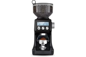 ‎SAGE Sage - The Smart Grinder Pro - Kaffeemühle mit kegelförmigem Mahlwerk - Programmierbar, automatisch, individuell - 60 Mahlgradeinstellungen - 165 W, inkl. Siebträger-Einsätze - Schwarzer Trüffel