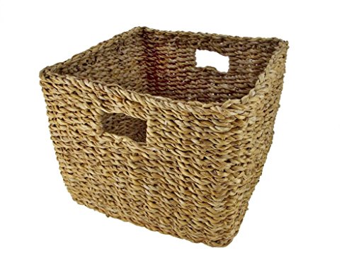 SCHRANKKORB / REGALKORB / FLECHTKORB ECKIG – SEEGRAS NATUR – FAIR TRADE (Mittel) - 3