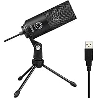 FIFINE USB Microphone d'enregistrement de Studio, Micro à Condensateur pour PC, PS4, Mac, Windows
