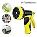 Produktbild UPGOO Garten Handbrause, Garten Spritzpistole 9-fach verstellbar Hochdruck Gartenbrause Einhandschalter Design für Garten Bewässerung, Autowäsche, Haustiere Duschen und Reinigung