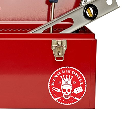 2 x BBQ King of the Grill Vinyl Aufkleber Aufkleber Laptop Reise Gepäck Auto Ipad Schild Fun # 5449 – 10cm/100mm Wide - 2