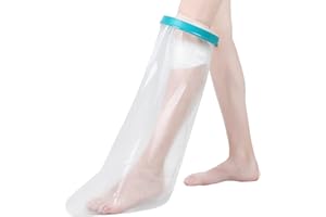 Fasola Bein Duschschutz, Verbandschutz Wasserdicht Erwachsene Für Gebrochener Zeh, Knöchel, Brennen, Wiederverwendbar Gips Duschschutz Bein Halten Sie Wunden und Verbände Während des Badens Trocken