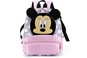 RUNUP Mochila Niña, Mochila Escolar Niña 3 a 6 Años Dibujos Animados Mouse Mochila Colegio Ligera e Impermeable 3D Mochila Infantil para Regalo de Cumpleaños