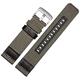 22mm Premium-NATO Uhrbändern grün Ersatz Nylon Uhrarmbändern Leinwand Armband für Mann und Frau
