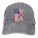 Produktbild flys Baseballmütze British American Flag Unisex Golf Hats Einstellbare Papa Hut