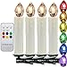 Produktbild HJ® 40er Set LED Baumkerzen Weihnachtskerzen RGB Kerzen Kerzenlichter Flammenlose, kabellos, inkl.Fernbedienung beige, mit Timerfunktion