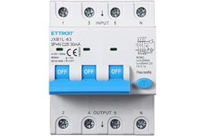 ZOREI Interruttore Magnetotermico Differenziale, 3P+N 4.5kA 30mA 380V, Occupa 4 Moduli DIN, Disponibile 16A 25A 40A 63A (3P+N 25A)