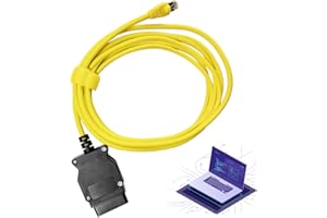 LYPPUL Enet kabel OBD2, interfejs diagnostyczny Ethernet, kabel przedłużający, kabel RJ45, kabel bimmercode, Ethernet na OBD2, kompatybilny z E-SYS ICOM 2, automatyczne przełączanie