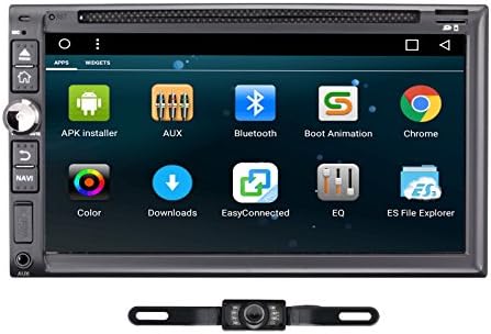 TOCADO Android 7.1 Quad Core Car Stereo with Backup Camera Double 2 Din Radio Touch Screen Bluetooth GPS Navigation for Car 7" Car Radio in Dash DVD Player with Mirroring Link Wifi/4G OBD2
