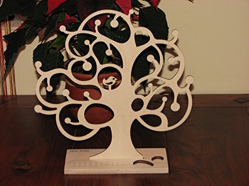 Holz Schmuck Halter Baum/Natur Birke, T1 Design - 2