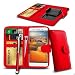 Produktbild fürN4U Online - Clip On Kunstleder Hülle Tasche & Eingabestift BLU Leben 8 - verschiedene Farben - Rot