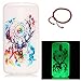 Produktbild Schutzhülle für Lenovo Moto G4 Play, GOCDLJ Ultra Thin TPU Luminous Fluoreszierendes Licht Leuchtende Nacht Hülle Muster Gel Skin Transparent Bumper Rand Cover Tasche Bunte Handyhülle Protective Case Schale schützende Durchsichtig Rückschale Clear Rubber Pattern Fall Handytasche Weiche Ränder Etui + Chinesischer Stil Rote Armbänder für Motorola Moto G4 Play Design Hirsch und Windspiele
