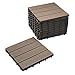 Produktbild Giomoebel | WPC Terrassenfliesen | Balkon-Fliesen Klickfliese | Kunststoff-Fliesen 30x30cm | Einzelfliese 1 m² 2m² wählbar | chocolate (1 m² = 11 Fliesen)