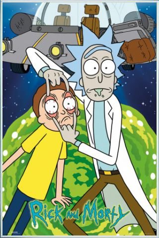 Rick Y Morty Póster con Marco (Plástico) - OVNI (91 x 61cm)