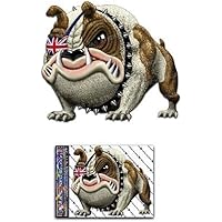 Britische Bulldogge Lustige Tier Hund Lustige Abziehbild Aufkleber Für Auto Boote Trucks Caravans - ST00035UK_SML - JAS Aufkleber