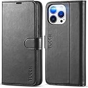 TUCCH Wallet Case for iPhone 13 Pro Max (6.7") 2021 5G, Magnetic Protective PU Leather Stand Book Flip Case with [RFID Blocking][Card Holders][Shockproof TPU]Compatible with iPhone 13 Pro Max, Black