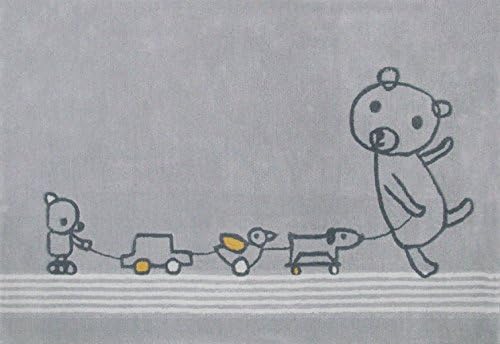 Art For Kids TAP13NG Quality Label Oeko-Tex Standard 100 Paintclub Children's Rug, 100 Percent Polypropylene, Grey, 135 x 190 cm