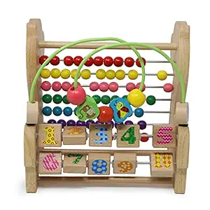 Zest 4 Toyz Wooden Cube Baby, Maze Pearl Mathematics Montessori Game Abacus Educational Toys for Children