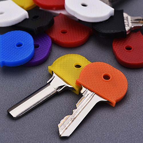 24 Pièces Ensemble de Cap Clé Flexible Couvre-Clés pour Identifier Facilement les Clés de la Porte, 8 Couleurs