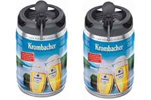 2 x Krombacher Pils Frische-Fässchen, 5 Liter 4,8% vol. Partyfass