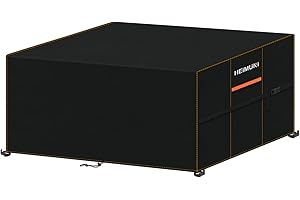 HEIMUNI Wodoodporny Pokrowiec na Meble Ogrodowe 140 x 80 x 75 cm, Pokrowiec na Stół Ogrodowy, Prostokątne Pokrowce na Meble Ogrodowe, Pokrowiec na Stół Zewnętrzny, Anty-UV Pokrowiec na Sofę