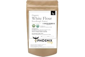 Phoenix Fungi Freeze-Dried British White Flour Sourdough Starter – Live Culture for Artisan Bread Baking – Mild & Creamy Flavour – Easy to Activate – Long Shelf Life & Reusable