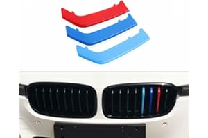 JKGROUP Clip -In Grill Inserts Grille Cover Stripes compatible with F30 F31 F35 Series 3 14-19 8 Beams Bars M Power Sport Tech Performance Styling Tuning