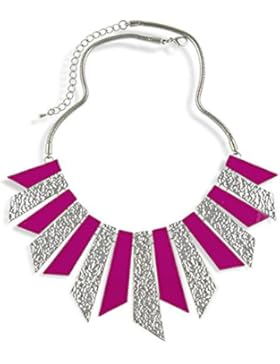 Signore-Signori® Silber Rosa Halsband Halskette Urlaub Modeschmuck, Kostümhalskette