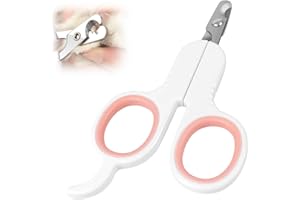 HEALIFE Krallenschere Katzen, Hunde, Kaninchen und Kleintiere - Sicherheits Edelstahl Nagelknipser - Krallenschere Katzen - Hunde Krallenschneider - Ldeal für Anfänger - Rosa