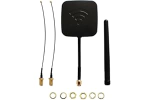 ZANTEC Antenna del pannello di guadagno di 5.8Ghz 14dBi e corredo dell'antenna di 2.4GHz 3dBi per la distanza di FPV di Hubsan H501S migliorata