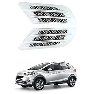 Oshotto Car Decorative FD-697 Electroplate Air Flow Intake Scoop Turbo Bonnet Vent Hood Compatible with Honda W-Rv (Chrome)