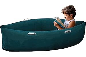 SZSMART Sensory Pea Pod Chair for Kids, Inflatable Hugging Peapod Couch Air Lounger Chair to Relieve Stress for Children with Autism (PeacockGreen)