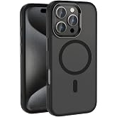 Zore Apple ile uyumlu iPhone 16 Pro Max Kılıf M-safe Şarj &Ouml;zellikli Parlak Kamera &Ccedil;er&ccedil;eveli Zore Kost Kapak Siyah